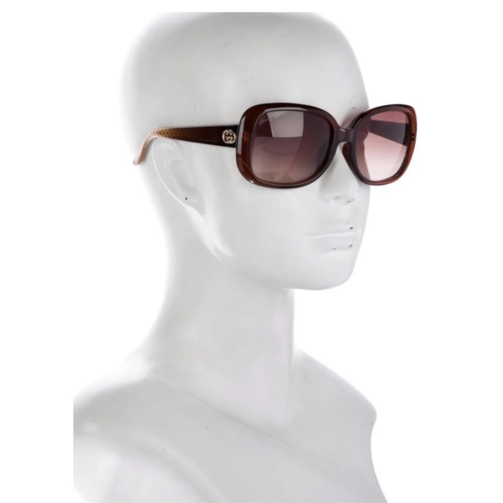 Gucci Brown Sunglasses for Women Interlocking G Logo Square